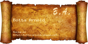Botta Arnold névjegykártya